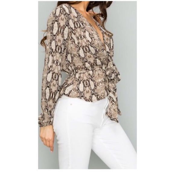 Snake Print Top - Picture 3 of 9